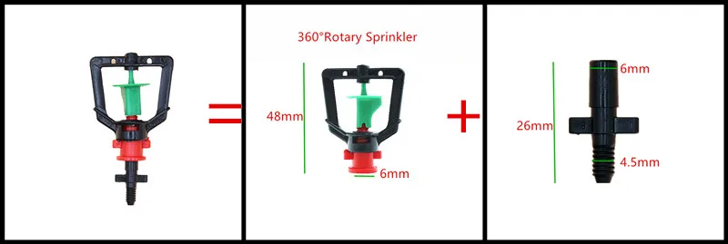 50 шт. теплицы детский сад микроструйный спринклер с зажимом разъем Висячие вращающиеся микросопла гриб охлаждения