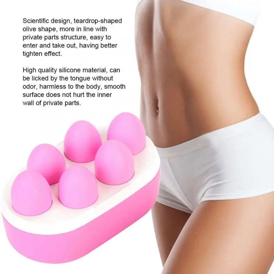 6pcs Pelvic Floor Muscle Postpartum Vaginal Training Exercise Ball Vaginal Dumbbells Massager Treatment Health Care