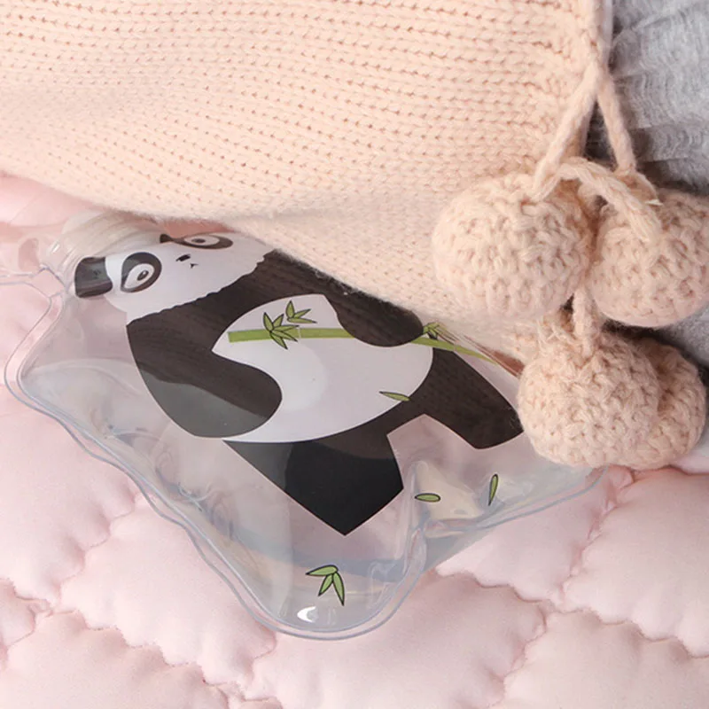 1Pcs Cartoon Transparent Warm Hand Water-Filling Hot Water Bottles Mini Fashion Removable Washable Student Warming Products