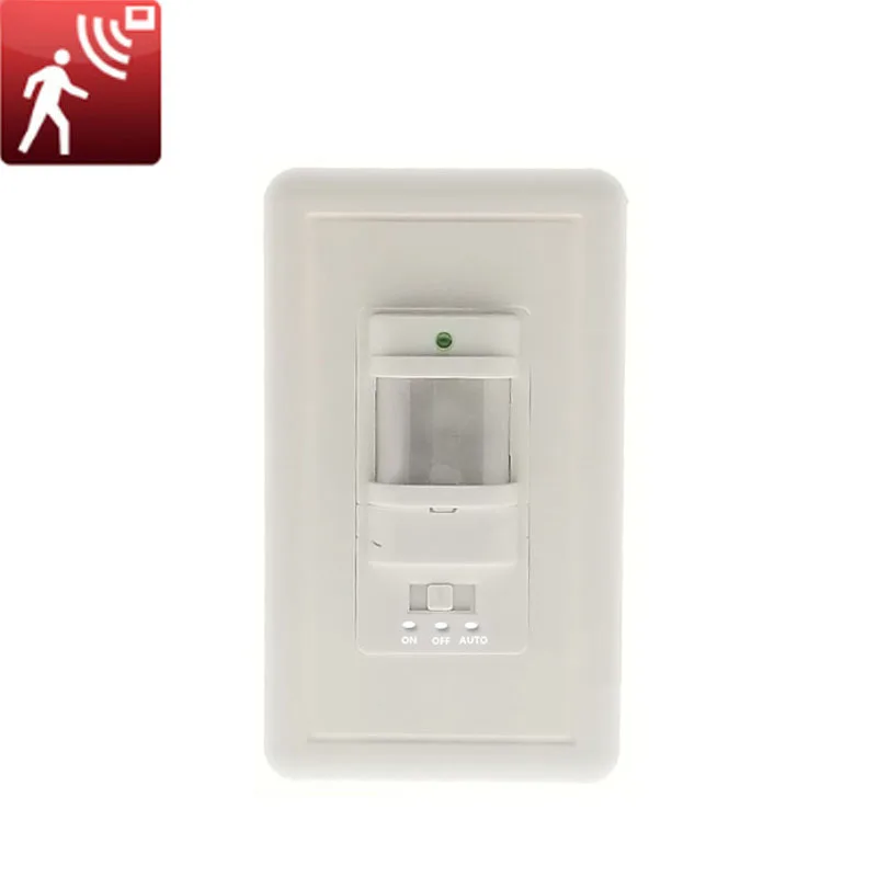 

220V AC ON OFF AUTO Wall Mount Motion Sensor Switch Automatic PIR Infrared Sensor Light Switch with 9m Max