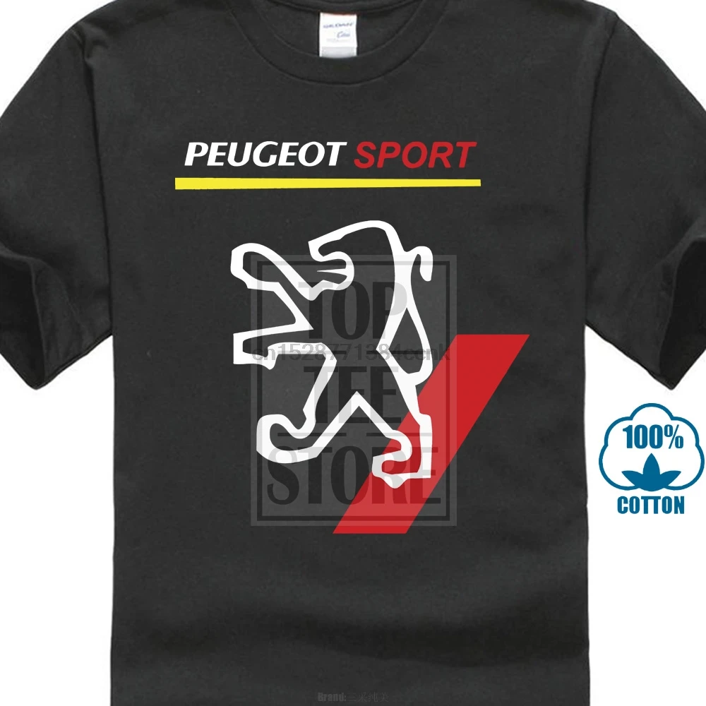 Funny Men T Shirt White Tshirts Black Tee Peugeot Sportcar Logo New S 4Xl Fashion |