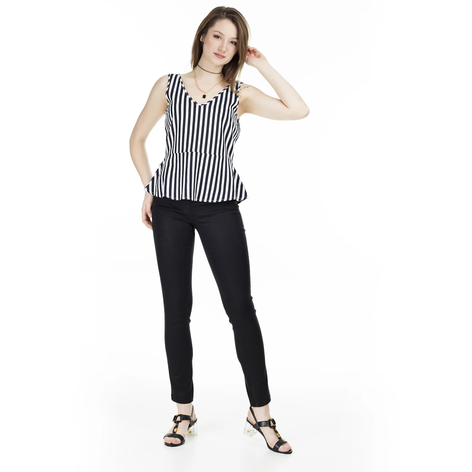 Pantalones escolares de cintura alta Pantalones de mujer 0232114|Trajes pantalón| -