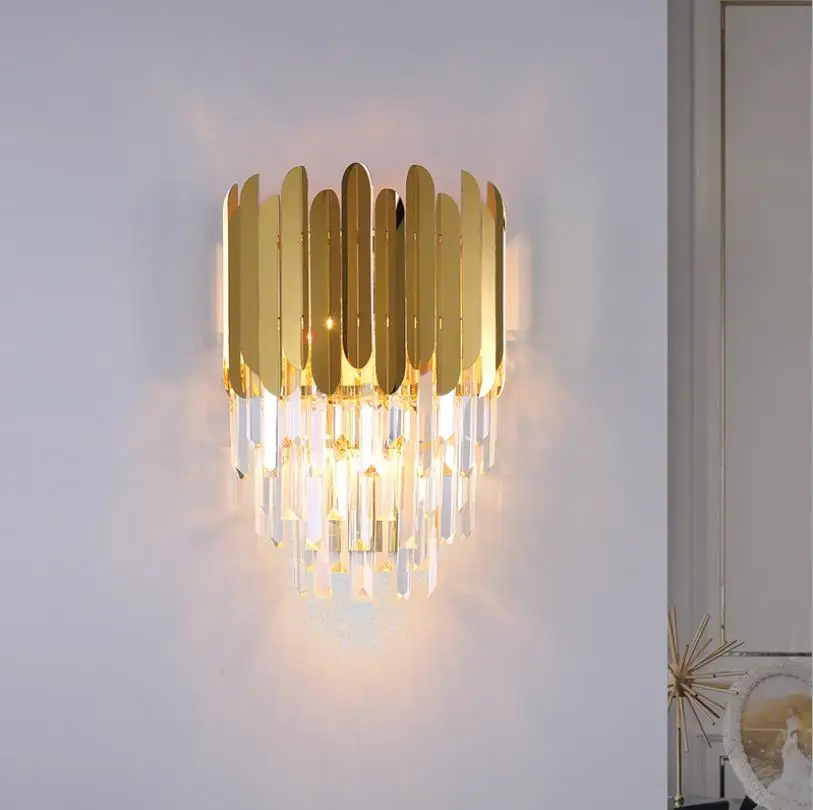 Современный настенный светильник, роскошные золотые настенные светильники, прикроватные Настенные светильники для гостиной