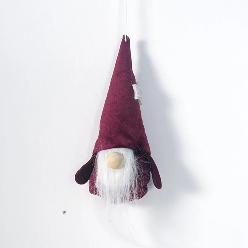 Christmas Plush Gnome Doll Toy Christmas Tree Hanging Ornament Drop Pendant Holiday Figurine Gift Xmas Decor For Home