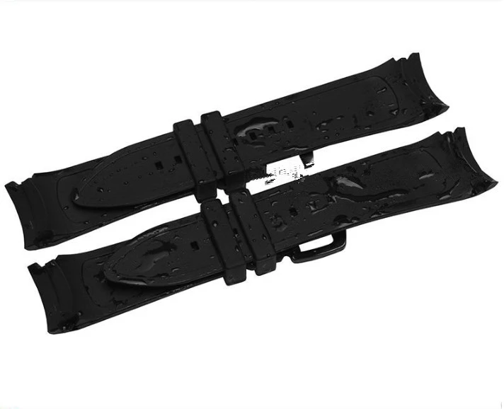 Высококачественный 24 мм черный силиконовый ремешок для браслета Porsche дизайн p6612 ремешок для часов Ремешки для наручных часов ремень браслет Сменный ремень