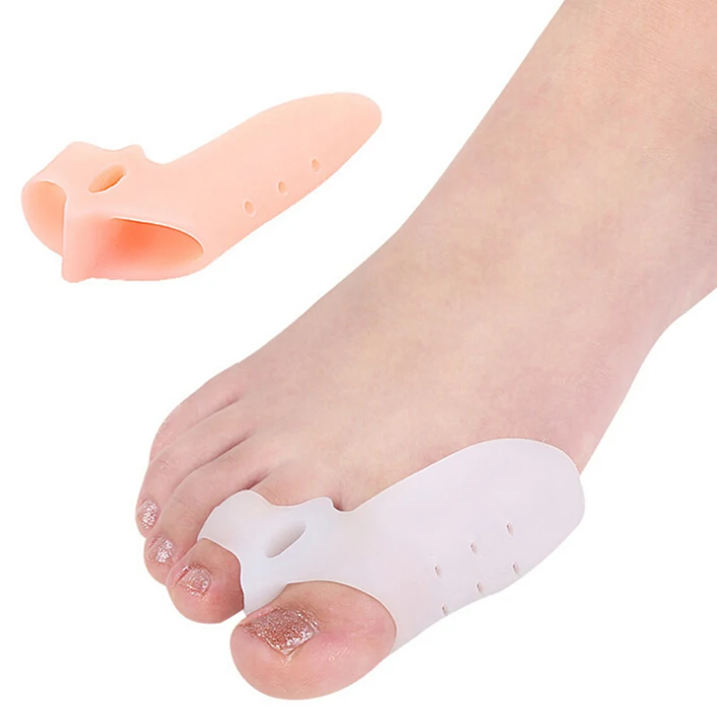 1pair Bunion Toes Corrector Orthotics Hallux Valgus Straightener Silicone Foot Care Tool Separator Ease Pain