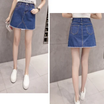 

Summer Fashion Denim Style Skirt Women Casual Slim Mini A-Line Skirts Short Jeans Skirt
