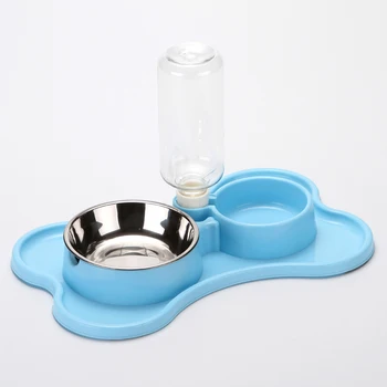

1pc Dual Port Dog Cat Pets Automatic Water Dispenser Feeder Bowl Utensils Pet Drinking Water Feeder Bowl DropShipping 5
