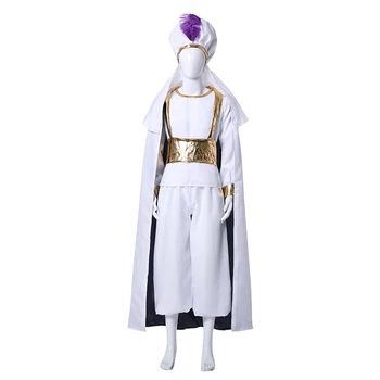

2019 Movie Aladdin Costume Cosplay Halloween Costumes Prince Outfit Cosplay Aladdin Suit with Hat