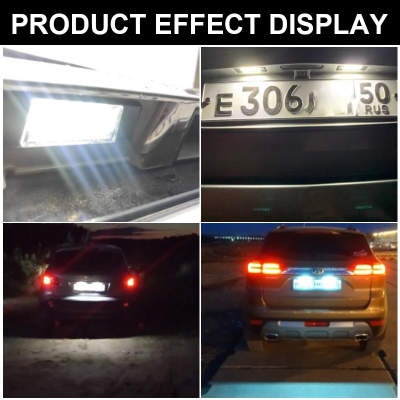2Pcs Fehler Kostenlose Weiße LED Kennzeichen licht Für Nissan X-Trail T30 T31 Qashqai J10 J11 Primera p12 Pathfinder R51 Juke F15 – Detail 5