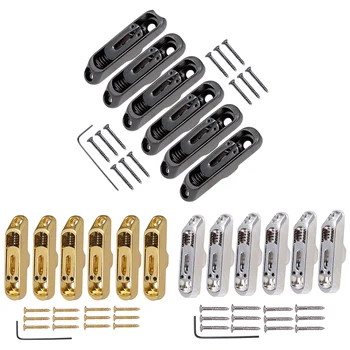 

6pcs Individual Guitar Bridge Saddle Tailpiece for 6 String Electric Guitar Parts