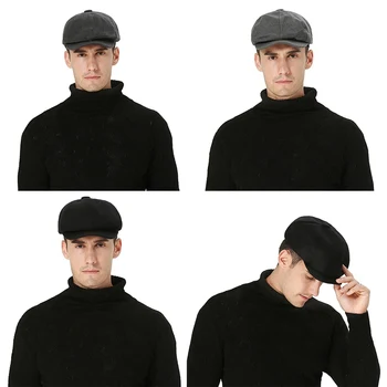 

Peaked Cap Solid UV Protection Cotton Linen Flat Newsboy Painters Driving Hat Outdoor Headwear Accessories