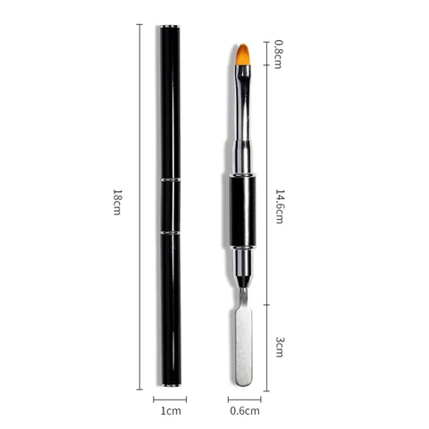 Head Nail Brushes Nail Art Acrylic UV GeL Extension Builder Drawing Pen Nail Brush Removal Spatula Stick Manicures Tools
