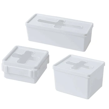 

3PCS Cross Mouth Wipes Storage Box Mask Storage Box Baby Sealed Pumping Box Square Finishing Box Wipes Dispenser