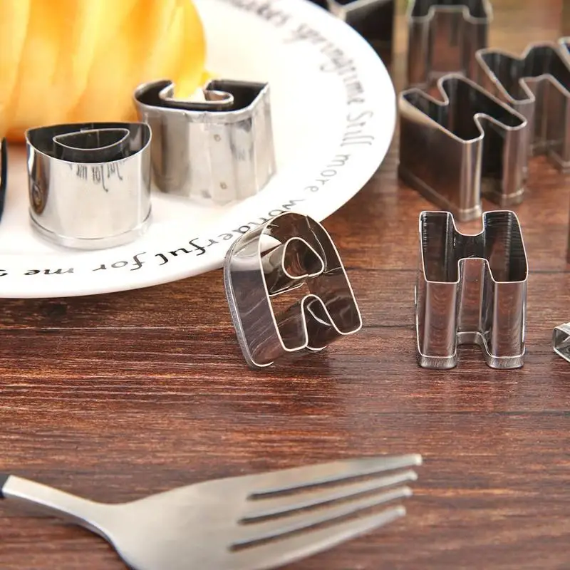 26 шт. формы для печенья отличная Прочная нержавеющая сталь процесс Английский алфавит форма для выпечки, сделай сам инструмент домашняя кухня