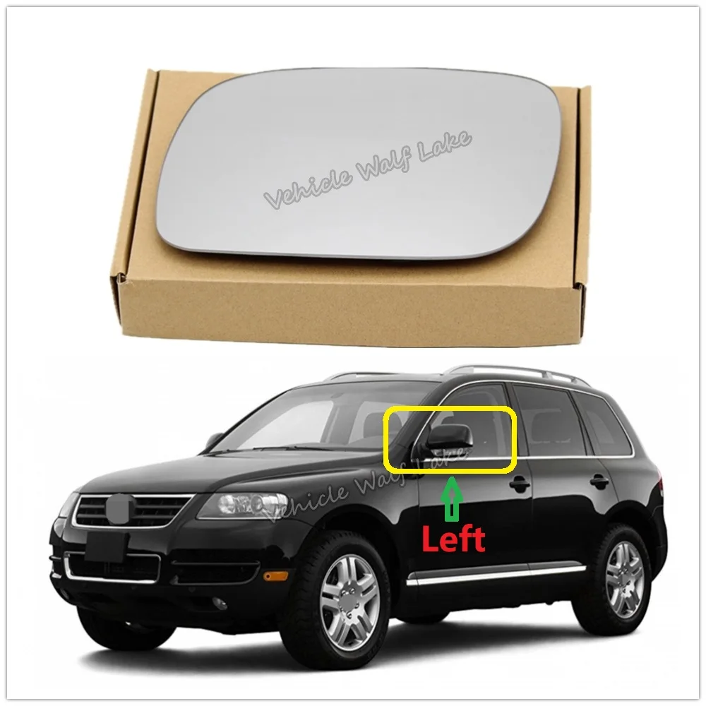Левая сторона с подогревом зеркало стекло для VW Touareg 2002 2003 2004 2005 2006 2007 автомобильный-stying зеркало заднего вида с подогревом, зеркальные очки-авиаторы