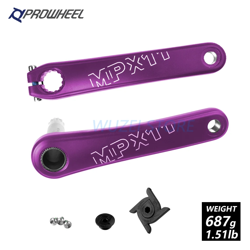 PROWHEEL MPX11 Кривошип горного велосипеда звездочки 8/9/10/11/12 Скорость 170/175 мм Совместимость SRAM mtb велосипедные рукоятки с плавками BB Части - Цвет: 170mm Purple