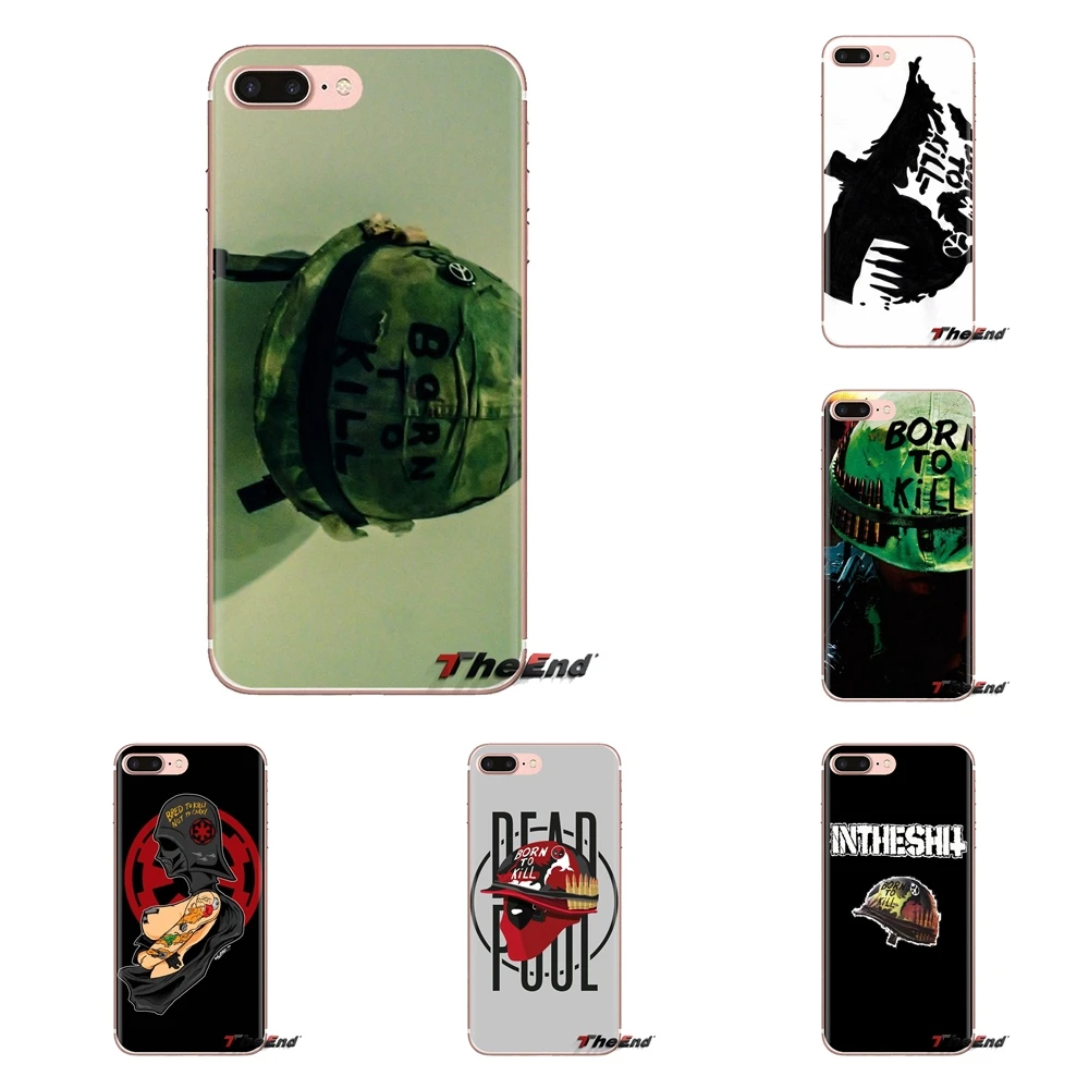 Soft Covers For iPhone XS Max XR X 4 4S 5 5S 5C SE 6 6S 7 8 Plus Samsung Galaxy J1 J3 J5 J7 A3 A5 Born To Kill Full Metal Jacket |