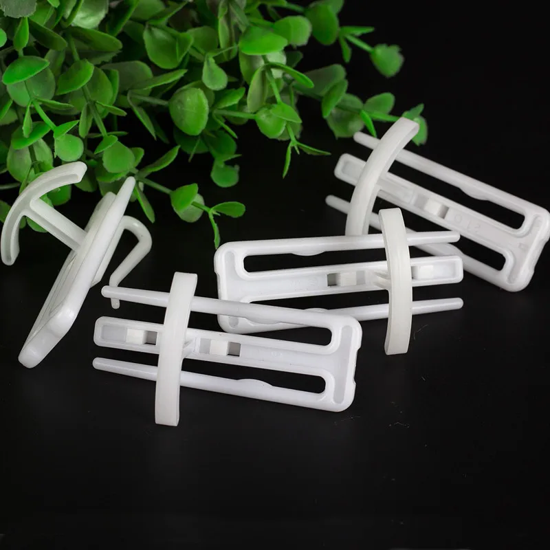 New Generation of Curtain Stereo Stereotype Hooks Curtain White Nano Plastic Four-claw Hook Tape Hook Rail Accessories cp134#40