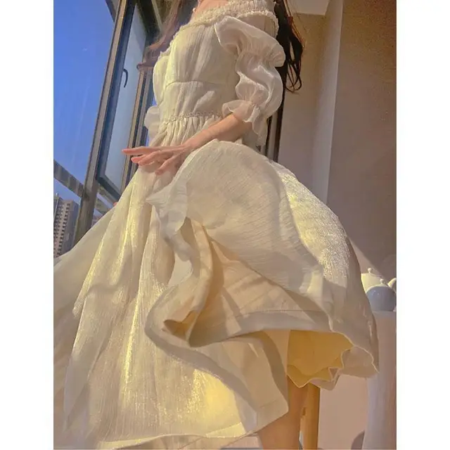 Elegant Princess Dress Women Summer Fairy Y2k Party Birthday Dress for Women 2021 Vintage Wedding Evening Victorian Dress Korean Princess Dress