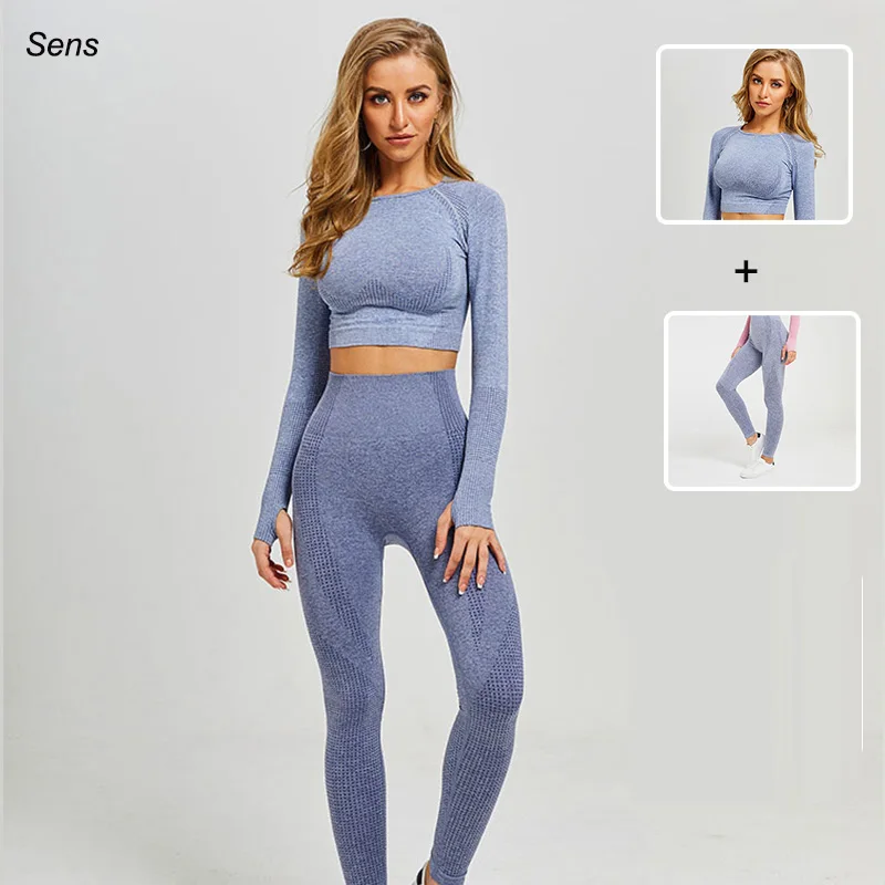 gray set Лидер продаж, женский спортивный костюм, Леггинсы для йоги, ropa deportiva mujer, женские спортивные штаны для йоги, одежда для спортзала, одежда для йоги, Женский комплект для йоги - Цвет: gray set