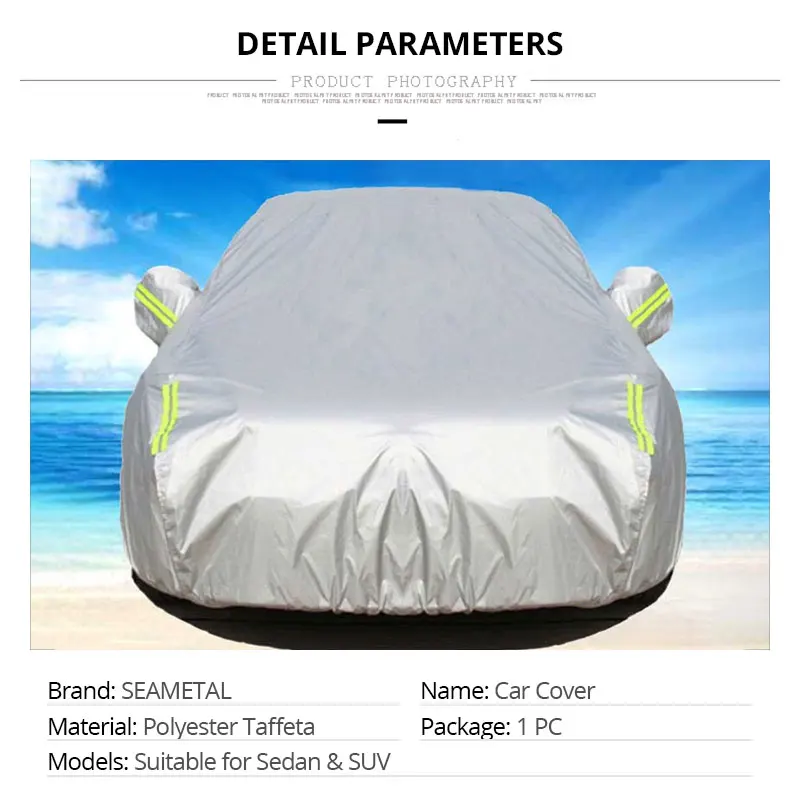 Full Car Cover Sedan SUV Covers Sun Reflective Shade Rain Frost Snow Dust Waterproof Protection Anti UV Outdoor Car Accessories (2)