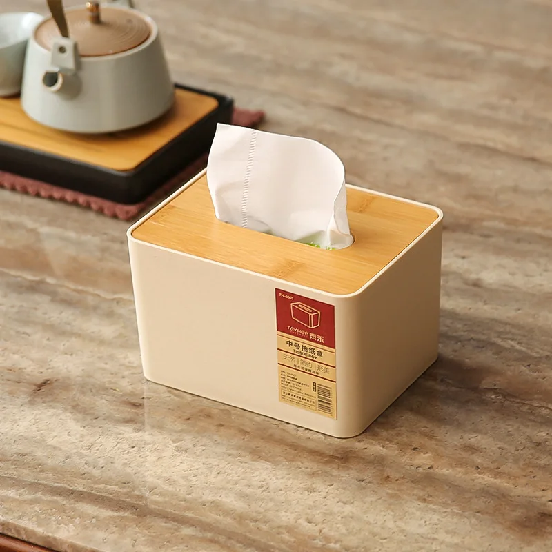 Tissue boxнастольный бытовой ящик для хранения ящика бамбуковое полотенце баррель японская многофункциональная коробка для салфеток