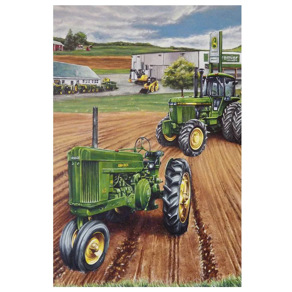 Ретро Зеленый Трактор ферма металлическая Оловянная табличка для знаков бар