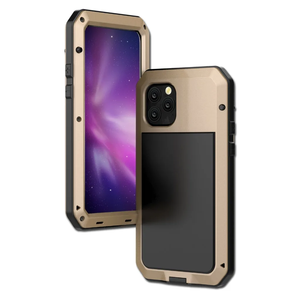 Heavy Duty Protection Doom armor Metal Aluminum phone Case For iPhone SE 2 11 Pro Max XR XS XS Max 6S 8 7 Plus Shockproof Cover (33)