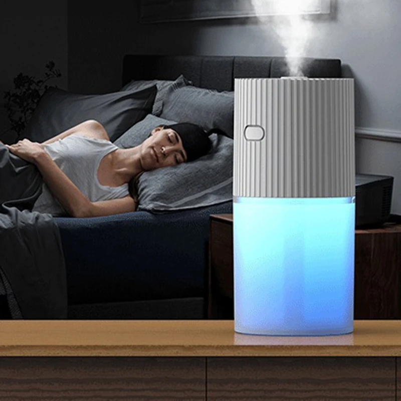 Home Appliances 300ML White Ultrasonic Humidifier with LED Lamp USB Car Mist Maker Aroma Diffuser Mini Air Humidifier for Office
