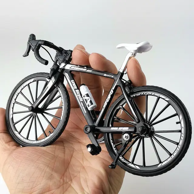 1:10 Alloy Bicycle Model Diecast Metal Finger Mountain bike Racing Toy Bend Road Simulation Collection Toys for children 2