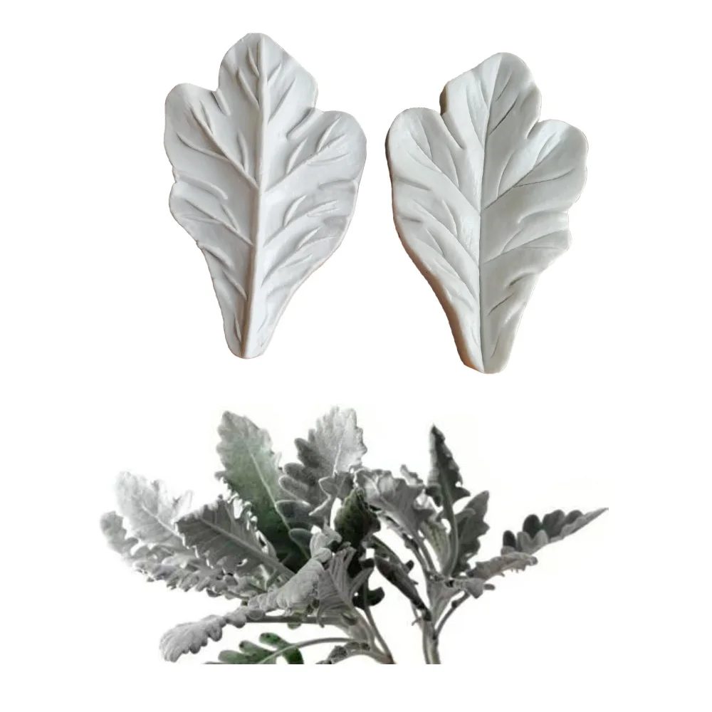 

Silver leaf Petal Veiner Silicone Mold Chocolate Fondant Gumpaste Sugar Clay Flower Mould Cake Decorating Tools M2116