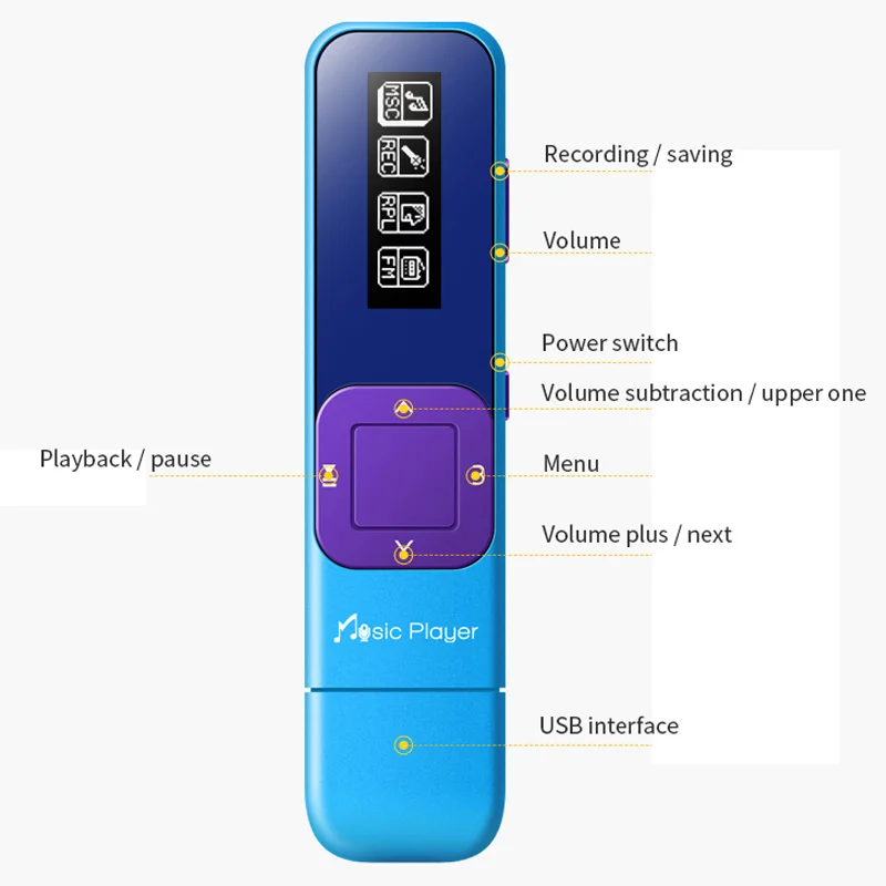 Новый Q1 Мини Портативный Hifi MP3 музыкальный плеер без потерь Bulit in 8 Гб с