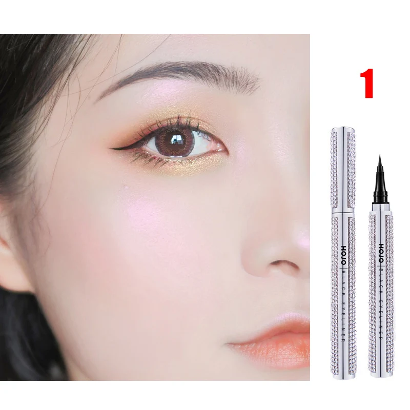 Горячая подводка для глаз, водостойкая, стойкий карандаш для глаз, инструменты для макияжа; красота, косметическая губка, головка CUN 668 - Цвет: 1