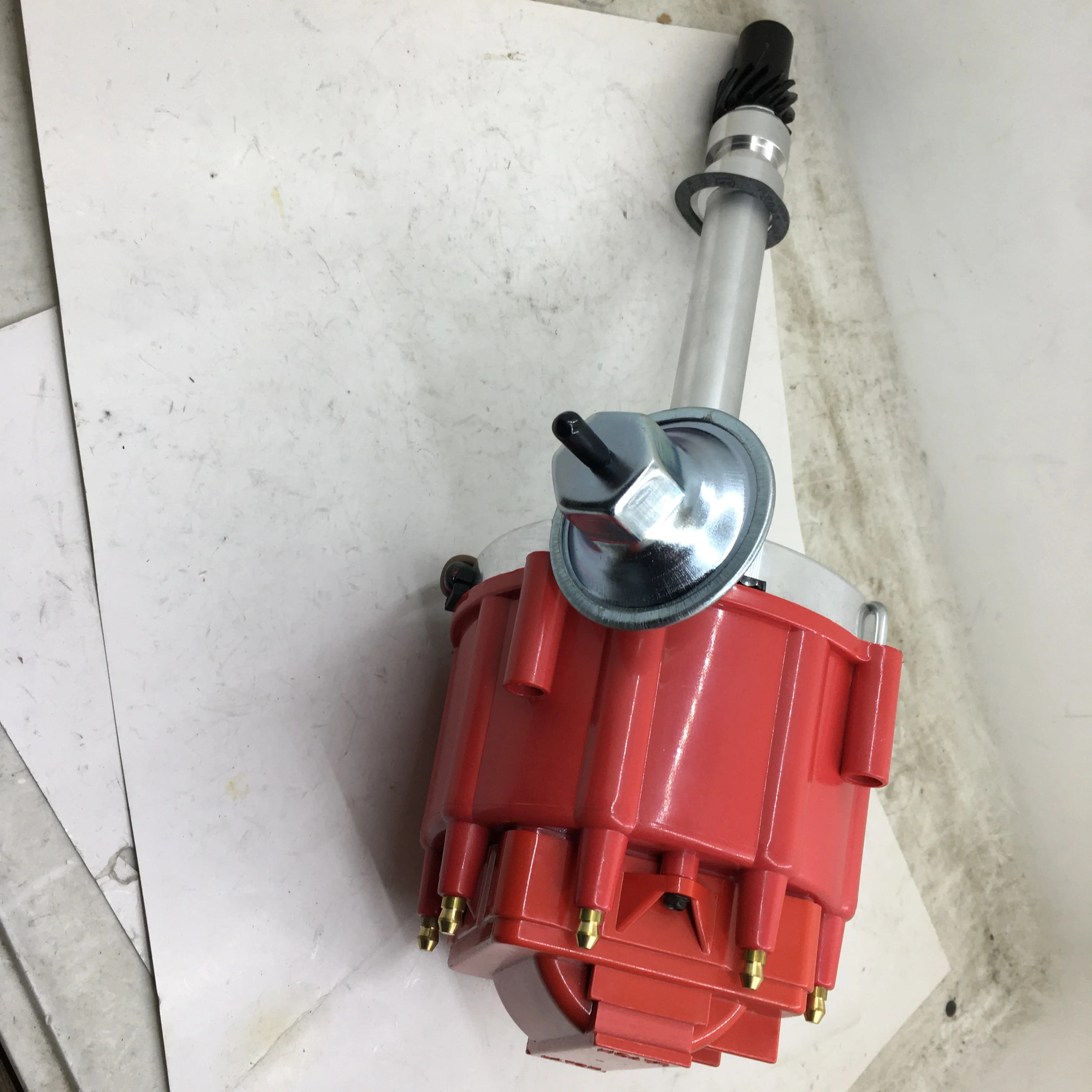 SherryBerg NEW complete distributor RED CAP FOR MSD MODEL Ignition 8365 Pro-Billet FOR GM HEI SBC BBC 265 327 350 400 396 454