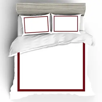 

Red Wine Bed Linen Set Geometric Bedding Set Bed Luxury Stitching Comforter Bedding Double Bed Linen Cotton Comforter Sets