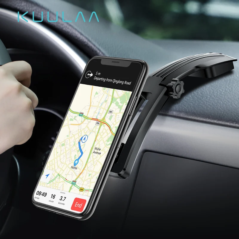 

KUULAA Magnetic Car Phone Holder for iPhone Samsung Foldable Mount Mobile Phone Holder for Dashboard Paste Car Holder Stand