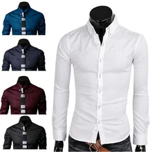 Мужские рубашки, рубашки, хлопковые мужские рубашки с отложным воротником, повседневные облегающие топы, 1 шт., клетчатые рубашки с длинным рукавом, деловой Топ