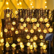 50 LEDS 10M 5M Solar Light Crystal Ball Solar Lamp LED String Lights Christmas Party Outdoor Decoration Garlands Fairy Lights