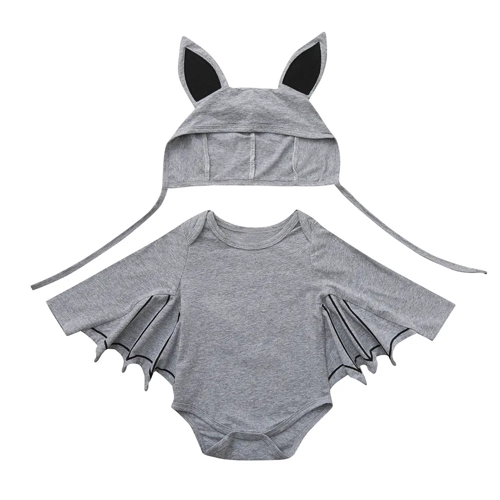 

2019 Baby Girls Boy roupa de bebes Newborn Jumpsuit Halloween Cosplay Romper Hat Pajamas 3-24 Months Rompers Baby Clothes 923
