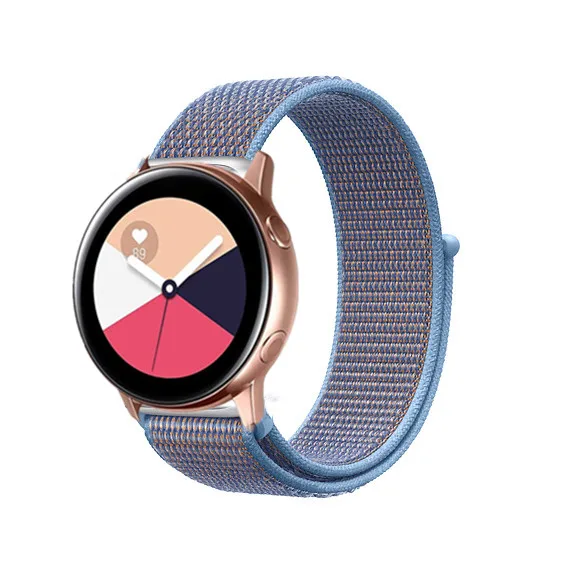 cerulean Huawei GT 2 нейлоновый ремешок для samsung Galaxy 42 мм 46 мм Active 2 gear S2 S3 20 мм 22 мм Sport Loop Huami Amazit GTR Bip браслет - Цвет ремешка: cerulean