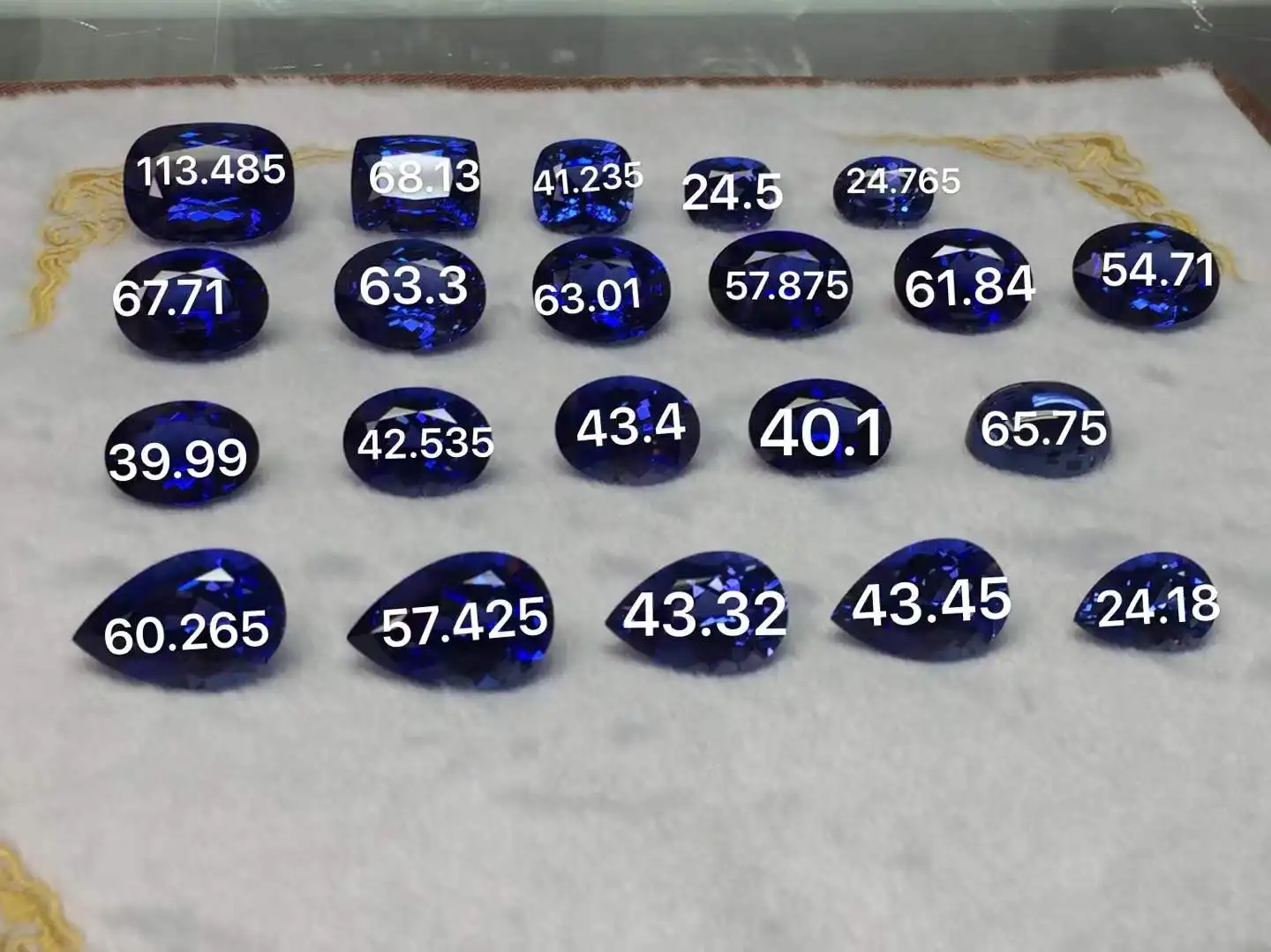 Pirmiana Pear Shape 15x22mm Lab Blue Sapphire High Quanlity Handmede Gemstones for Jewlry Rings Earrings Making