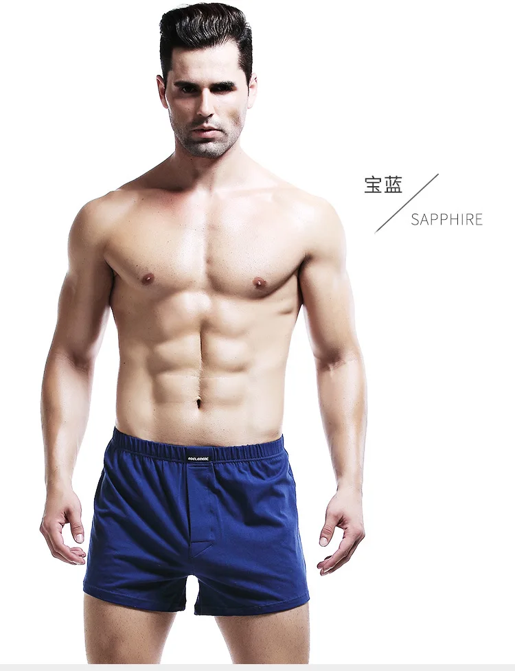 2pcs Mens Boxer Shorts Soft Stretch Knit Breathable Cotton Boys Men Underwear Boxers Long Panties Sleep Bottoms Plus Size