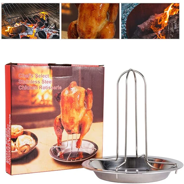 1Set Barbecue Grillezés Sütés Főző Edények Nem Tapadó Csirke Pörkölt Állvány Tál Bbq Kiegészítők Szerszámok Tisztító Kefe - Image 6