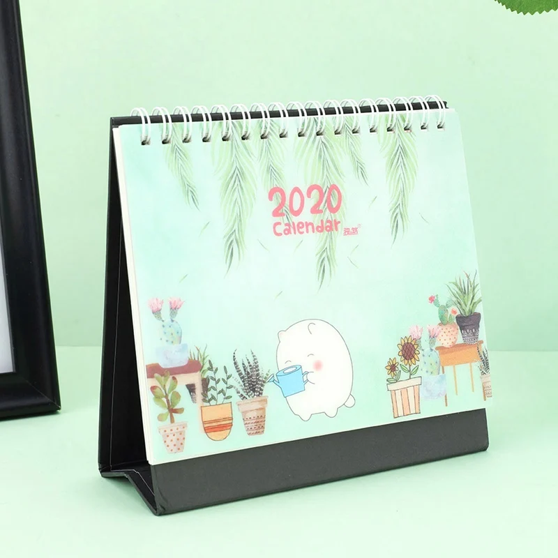 1Pcs Cute Cartoon Animal Calendar Table Desktop Calendar Daily Scheduler Planner Agenda Organizer