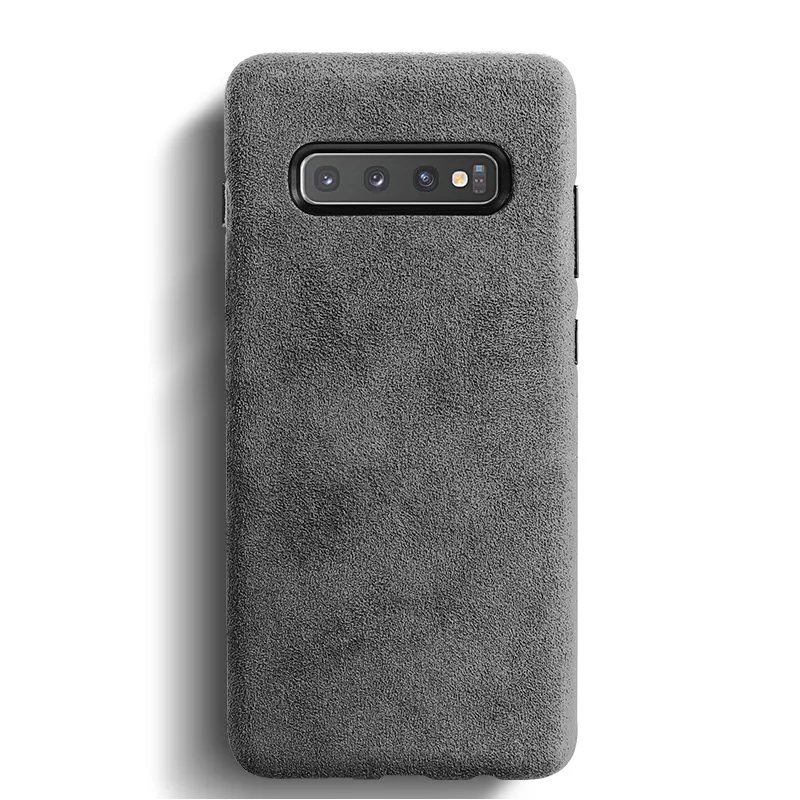 SanCore для SamSung GALAXY S10/S10+ чехол для телефона ALCANTARA модный кожаный чехол с полной защитой Роскошный деловой чехол для телефона Sue - Цвет: Black