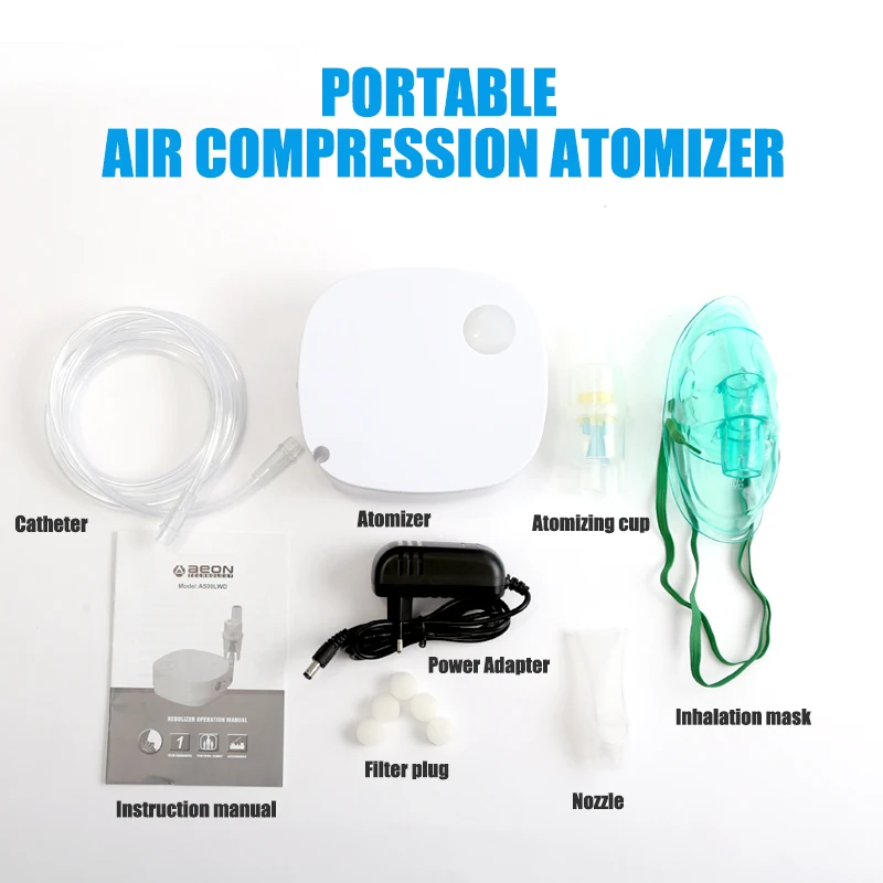  Portable Mini FDA Compressor Nebulizer Children Adult Allergy Relief Respiratory Medicine Aerosol M