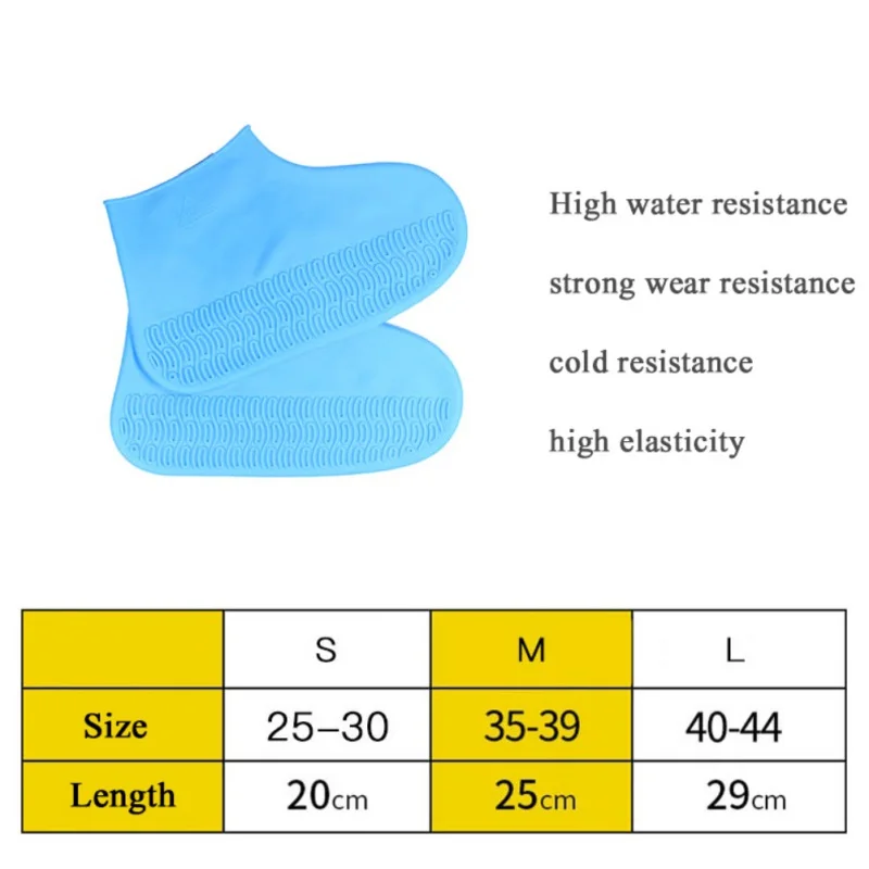 Ботинки водонепроницаемые бахилы силиконовый материал унисекс обувь протекторы резиновые сапоги для дома на открытом воздухе дождливые дни