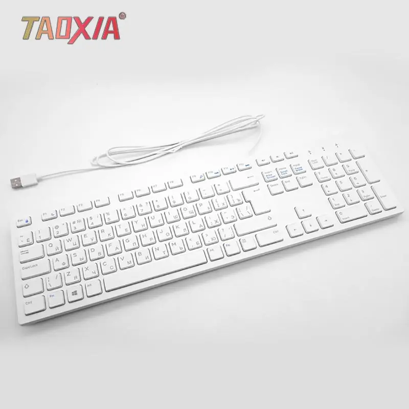 Русская клавиатура русская клавиатура ноутбук Настольный Универсальный USB клавиатура черный и белый