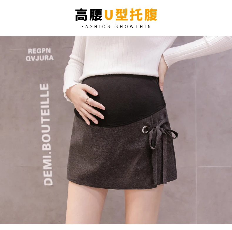 Осень и зима новая юбка брюки для беременных корейская мода Звездное небо Одежда для беременных женщин повседневные брюки с бантом